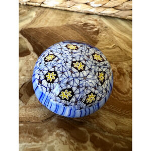 Vintage Murano Style Clear - Millefiori clear multi color